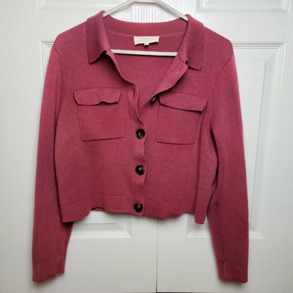 Sézane Betty Cardigan, Size Medium, Rosewood - Picture 4 of 9